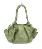 ロエベ LOEWE ナッパアイレ ハンドバッグ トートバッグ アナグラム レザー メタリックグリーン /YT ■OH