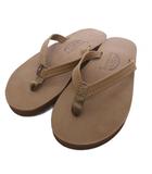 レインボーサンダル RAINBOW SANDALS ビーチサンダル トングサンダル レザー 22.5-23.5cm 茶 ブラウン /TK