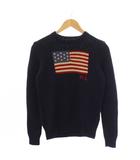 ポロ ラルフローレン POLO RALPH LAUREN ニット セーター 長袖 クルーネック ロゴ S 紺 /BM