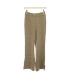 ドゥーズィエムクラス DEUXIEME CLASSE 20SS KNIT PANTS リブニット パンツ 34 ベージュ スリット入り 20030560002310 /YM