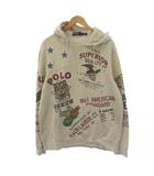 ポロ ラルフローレン POLO RALPH LAUREN パーカー プルオーバー スウェット トレーナー 長袖 柄 ロゴ L グレー /BM