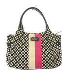 ケイトスペード KATE SPADE トートバッグ ハンドバッグ 総柄 黒 ブラック 白 アイボリー WKRU1509 /TK