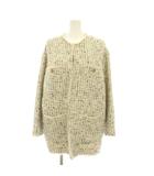 ジャーナルスタンダードレサージュ journal standard L'essage 22AW GIOLICAツイード BIGジャケット ノーカラー アウター ナチュラル グレー 22010370000030 /YM