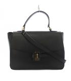イアクッチ IACUCCI ムーサ TOTE RUGA ショルダーバッグ ハンドバッグ 2WAY レザー 黒 ブラック /TK
