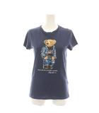 ポロ ラルフローレン POLO RALPH LAUREN ポロベア Tシャツ カットソー プリント 半袖 XS 紺 ネイビー ラウンドネック /YM