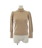 ハーリップトゥ Her lip to Crystal Embellished Turtleneck Knit ニット セーター 長袖 タートルネック ビジュー装飾 S べージュ 1224202114 /BM