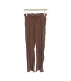 マカフィー MACPHEE トゥモローランド 24SS パンツ 36 キャメル リブ ストレート ニードル /LP
