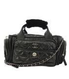シャネル CHANEL 24SS ボーリングバッグ ボストンバッグ ショルダーバッグ 2WAY ココマーク 黒  AS4364 /KH ■OH