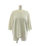セオリーリュクス theory luxe 25SS LUREX KNIT RAMIELE ニット カットソー 五分袖 クルーネック ラメ糸 38 ライトグレー 03-5101751 /KU