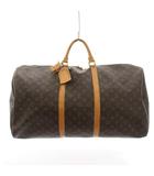 ルイヴィトン LOUIS VUITTON キーポル60 ボストンバッグ モノグラム PVCキャンバス レザー 茶 ブラウン M41422 /YT ■OH