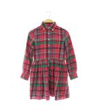 ポロ ラルフローレン POLO RALPH LAUREN キッズ 女の子 ワンピース シャツワンピ チェック 10 140 ピンク マルチカラー /CX