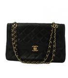 シャネル CHANEL マトラッセ パリ限定 ダブルフラップ チェーンショルダーバッグ レザー 黒 /KH ■OH
