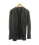 リップヴァンウィンクル RIPVANWINKLE レザーカーデ LEATHER CARDE レザージャケット ノーカラージャケット アウター ラムレザー 4 黒 ブラック RB-119 /YT6