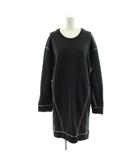 エムエムシックス メゾンマルジェラ MM6 Maison Margiela スウェットワンピース ひざ丈 長袖 M 黒 ブラック S52CT0299 /AN48