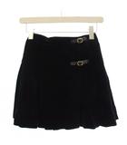 バーバリーズ Burberrys ヴィンテージ フレアスカート ミニ丈 ベロア 140A 黒 BX226-980 /BM3