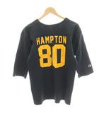 チャンピオン CHAMPION Tシャツ カットソー 七分袖 プリント S 紺 ネイビー /HN53