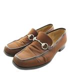グッチ GUCCI ホースビット ローファー モカシン 7.5 茶 ブラウン 0399 /AN20