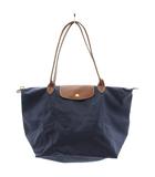 ロンシャン LONGCHAMP ル プリアージュ トートバッグ ショルダーストラップ ナイロン レザー 紺 ネイビー 1899089556 /AN
