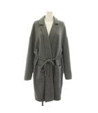 マックスマーラ MAX MARA レジャー LEISURE ロングガウン チェスターコート ニットコート アウター リボンベルト グレー /YT27