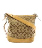 コーチ COACH シグネチャー ショルダーバッグ キャンバス レザー ベージュ 9362 /AN