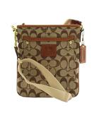 コーチ COACH シグネチャー ショルダーバッグ キャンバス レザー ベージュ 茶 ブラウン 40897 /AN