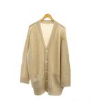 19AW カーディガン S ベージュ Vネック 長袖 ポケット付き /JP6