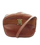 サルヴァトーレフェラガモ Salvatore Ferragamo ヴァラ ショルダーバッグ レザー 茶 ブラウン A214183 /AN37 ■OH