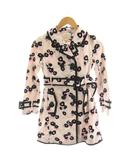 ケイトスペード KATE SPADE トレンチコート 花柄 140 10Y ピンク 黒 ブラック 8771302-240 /AN68
