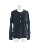 24SS NEO SAG HARBOR CABLE CROP CARDI アンサンブルニット 麻 リネン S 紺 ネイビー ケーブル編み ラウンドネック 長袖 4103721 /AP36