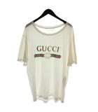 Tシャツ L 白 ホワイト ロゴ 半袖 ラウンドネック /GG30