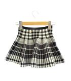 ケイトスペード KATE SPADE 子ども服(女の子用) SS 90～100 黒 白 チェック柄 ミニ丈 フレアスカート /JP33