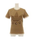 アディダスオリジナルス adidas Originals Tシャツ カットソー クルーネック 半袖 ロゴプリント XS 茶 ブラウン 723405 XJE2D /YT23