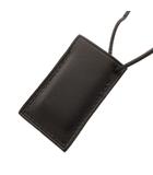 エルメス HERMES シンボル Symbole アムール AMOUR ネックレス レザー メタル 黒 ブラック シルバーカラー /YT ■OH
