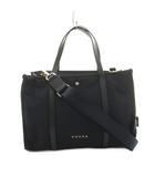 トッカ TOCCA サイドリボンナイロントートバッグ ハンドバッグ ショルダーバッグ 紺 ネイビー BONW0334 /KU 14