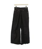 ジョン ローレンス サリバン JOHN LAWRENCE SULLIVAN accessory RIGID DENIM WIDE PANTS デニムパンツ ジーンズ M 黒 JLSW-15 /BM16