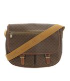 セリーヌ CELINE メッセンジャーバッグ ショルダーバッグ マカダム柄 PVCレザー 茶 ブラウン M09 /YT26