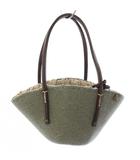 エバゴス EBAGOS タカイソラノシタ フェルト帽体バッグ ハンドバッグ 緑 グリーン /TK