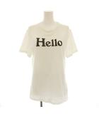マディソンブルー MADISONBLUE ハロークルーネックティー HELLO CREW NECK TEE Tシャツ カットソー 半袖 ロゴプリント 00 XS 白 ホワイト MB999-7716 /YT31
