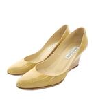 ジミーチュウ JIMMY CHOO パンプス ウェッジソール エナメル 35.5 イエロー ベージュ /YM