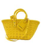バレンシアガ BALENCIAGA ビストロ XS バスケット ハンドバッグ ショルダーバッグ 2way 黄 671342 /BM7 ■OH