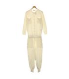 マディソンブルー MADISONBLUE タグ付き JUMPSUITS オールインワン サロペット ニット パールボタン 長袖 01 白 ホワイト MB224-8026 /HN5