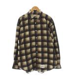ダブルタップス WTAPS TXT 02 / LS / COTTON FLANNEL TEXTILE OF ネルシャツ チェック 長袖 X03 チャコール ベージュ 261TQDT-SHM02 /☆G14
