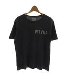 ダブルタップス WTAPS Tシャツ コットン S 紺 半袖 ラウンドネック ロゴ /GG13