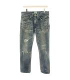 ダブルタップス WTAPS ブルーズベリースキニー BLUES VERY SKINNY デニムパンツ ジーンズ ジップフライ ダメージ加工 M 青 ブルー 122GWDT-PTM05 /YT5