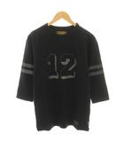 ネイバーフッド NEIGHBORHOOD JZ/C-クルー3Q JZ/C-CREW 3Q Tシャツ カットソー クルーネック 七分袖 12プリント M 黒 ブラック グレー 121ATNH-CSM01 /YT16