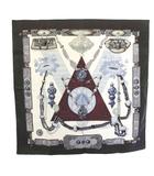 エルメス HERMES チベット TIBET カレ90 スカーフ 総柄 シルク グレー /TK50 ■OH