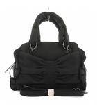 トゥービーシック TO BE CHIC ハンドバッグ ショルダーバッグ 2WAY フリル 黒 ブラック リボンモチーフ /YM