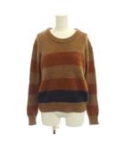 フォルテフォルテ FORTE FORTE Knit ニット セーター I 長袖 ボーダー柄 茶 /JP24