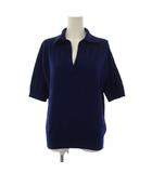 ジョンスメドレー JOHN SMEDLEY ニット カットソー 半袖 スキッパー M 青 /BM