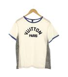 23SS Tシャツ カットソー 半袖 ロゴ ボーダー S 白 ホワイト 青 ブルー RW232W OB0 FPTB06 /YM